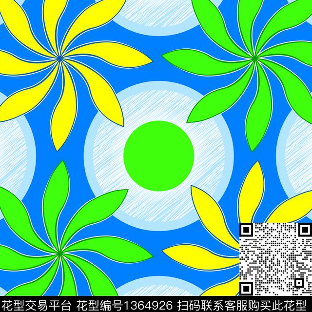 几何趋势华亿平台圆形传统印花华亿平台下载（图片编号: 1364926） - 瓦栏（Walan）