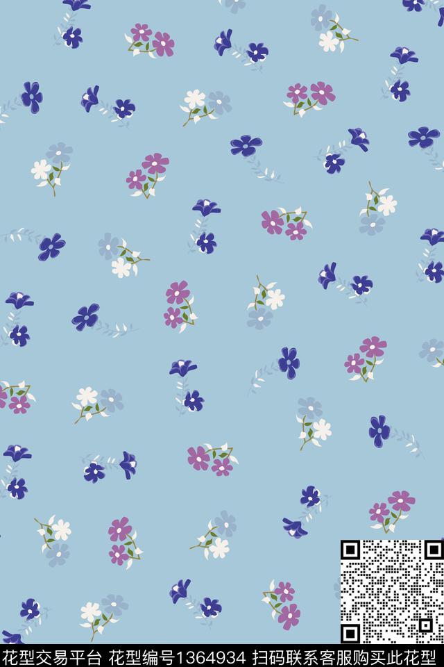 花卉花瓣大牌风传统印花华亿平台下载（图片编号: 1364934） - 瓦栏（Walan）