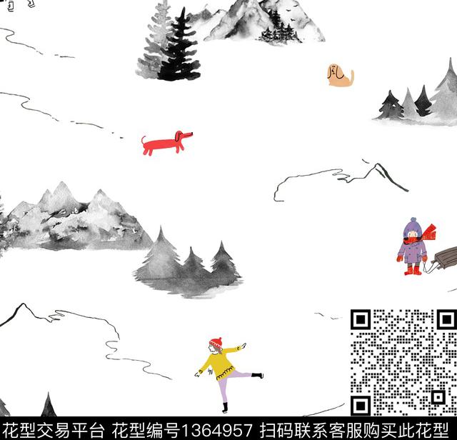 数码华亿平台人物雪山数码印花华亿平台下载（图片编号: 1364957） - 瓦栏（Walan）