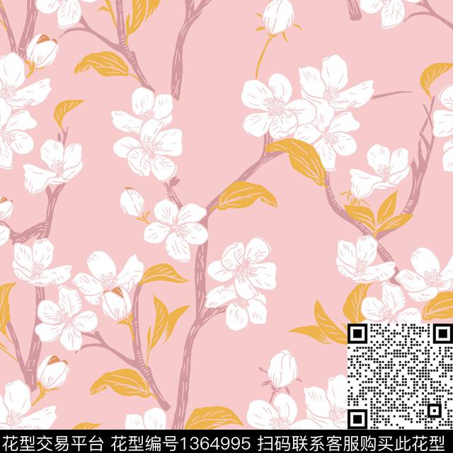 插画花卉大牌风传统印花华亿平台下载（图片编号: 1364995） - 瓦栏（Walan）