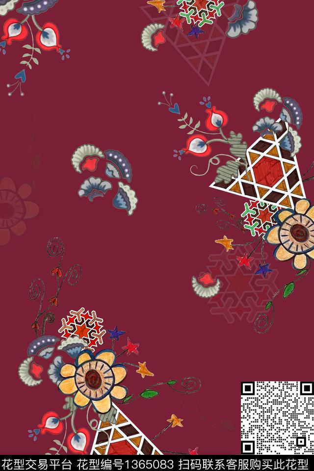 旗袍香云纱中国风数码印花华亿平台下载（图片编号: 1365083） - 瓦栏（Walan）