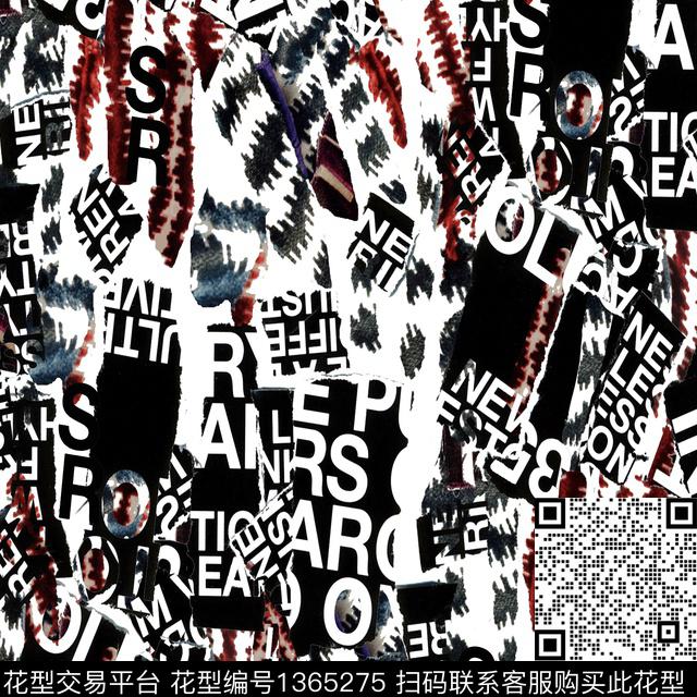 字母letter数码印花华亿平台下载（图片编号: 1365275） - 瓦栏（Walan）