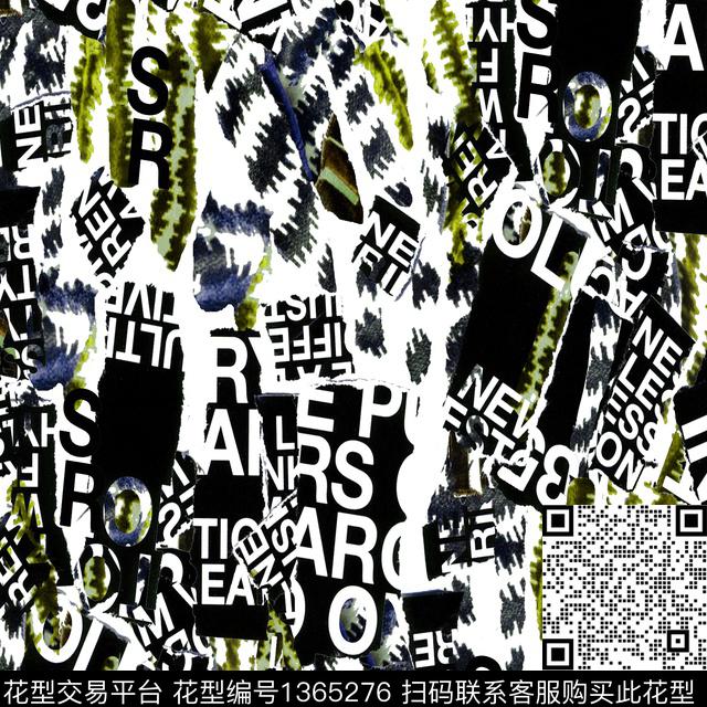 字母DOLCEGABBANAletter数码印花华亿平台下载（图片编号: 1365276） - 瓦栏（Walan）