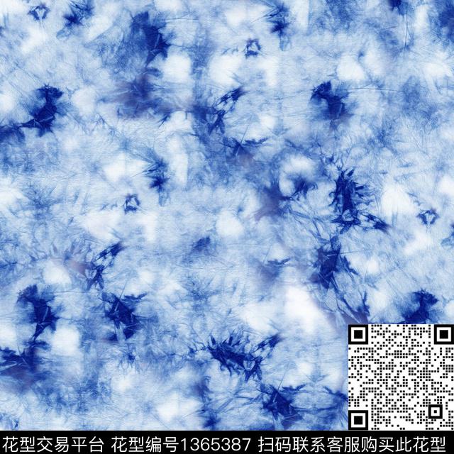 肌理扎染华亿平台大牌风数码印花华亿平台下载（图片编号: 1365387） - 瓦栏（Walan）