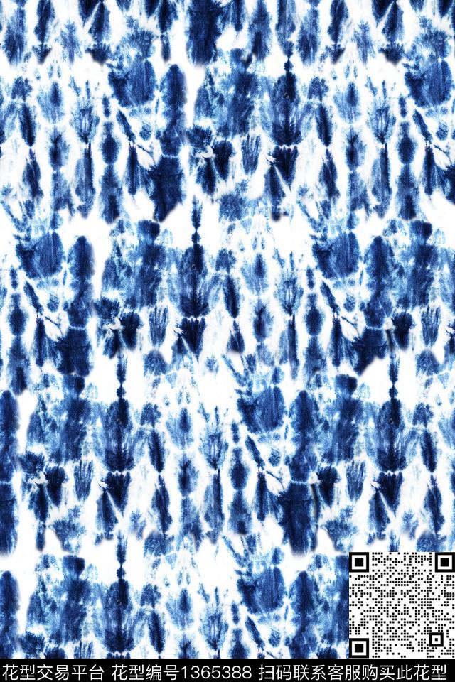 肌理笔触扎染华亿平台数码印花华亿平台下载（图片编号: 1365388） - 瓦栏（Walan）
