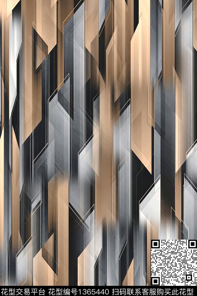几何肌理大牌风数码印花华亿平台下载（图片编号: 1365440） - 瓦栏（Walan）