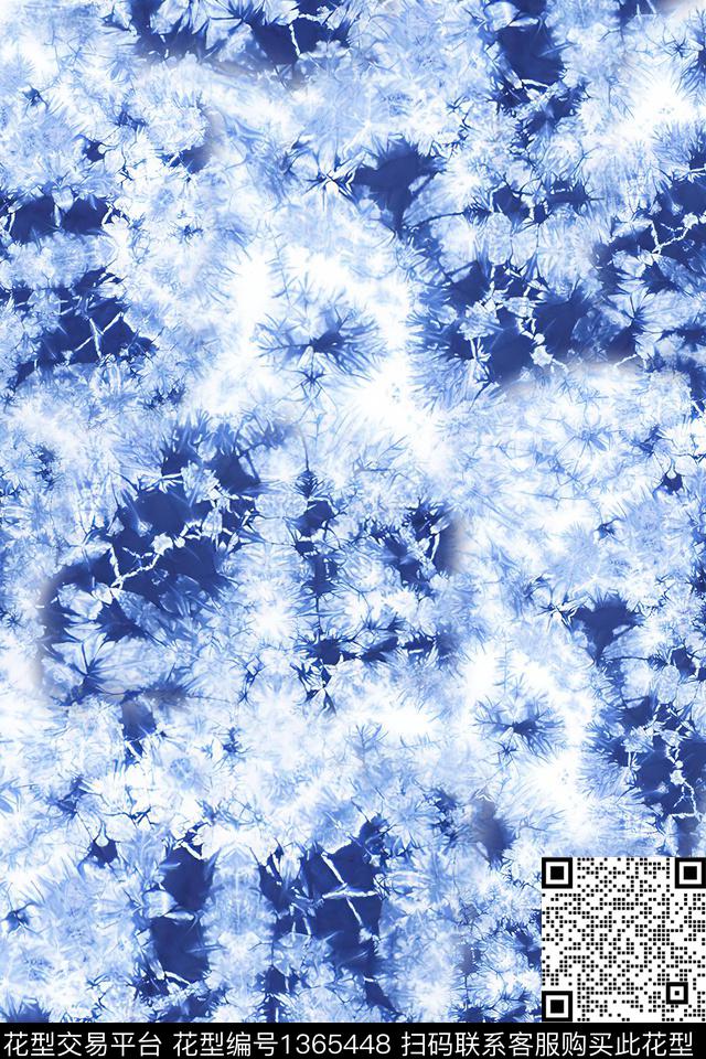 肌理抽象花卉大牌风数码印花华亿平台下载（图片编号: 1365448） - 瓦栏（Walan）