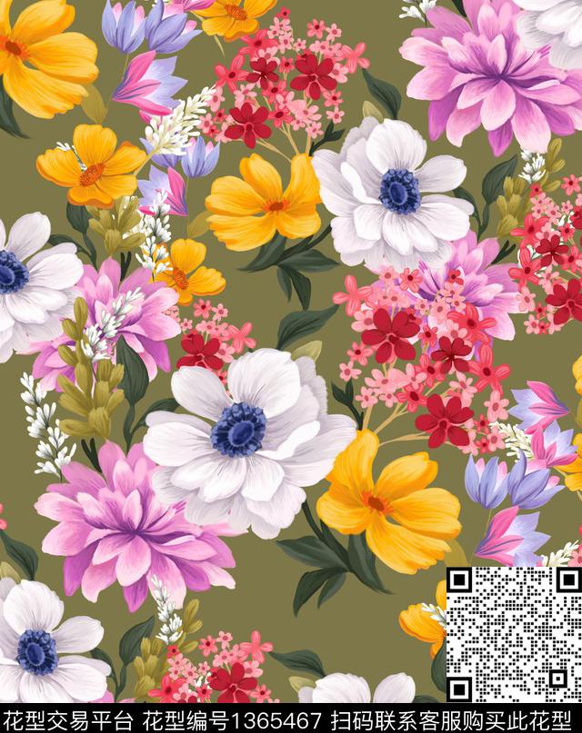 连衣裙茶花床品数码印花华亿平台下载（图片编号: 1365467） - 瓦栏（Walan）