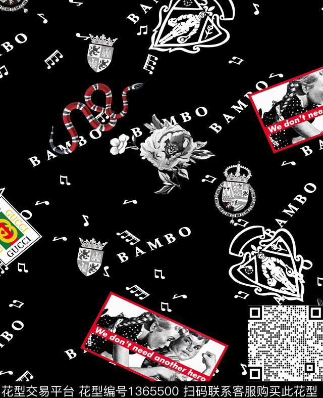 男装满版花动物大牌风数码印花华亿平台下载（图片编号: 1365500） - 瓦栏（Walan）