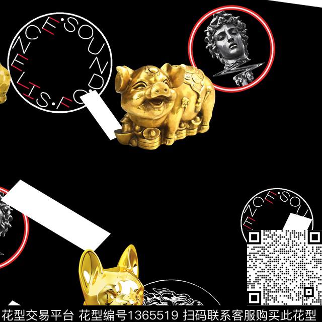 男装满版花动物大牌风数码印花华亿平台下载（图片编号: 1365519） - 瓦栏（Walan）