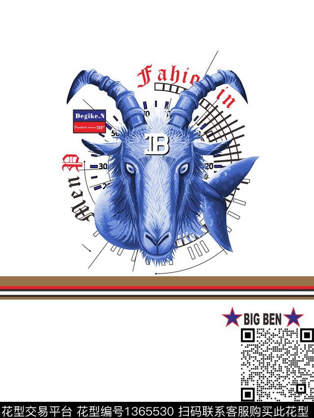 几何鹿大牌风传统印花华亿平台下载（图片编号: 1365530） - 瓦栏（Walan）