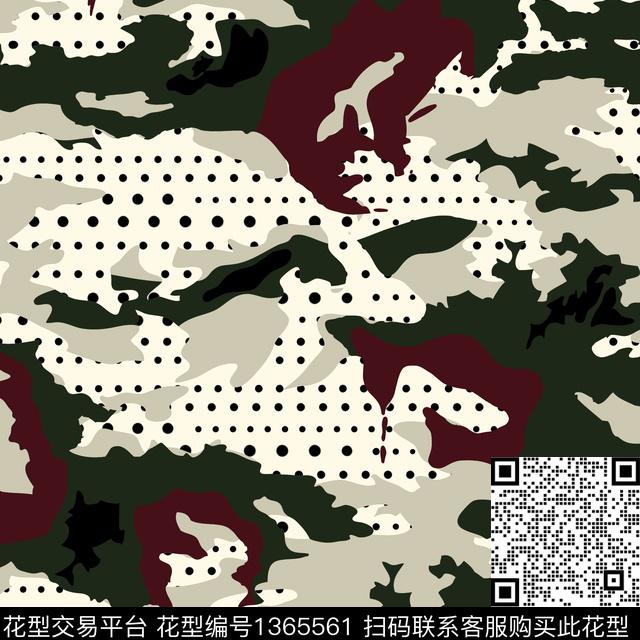 几何迷彩大牌风传统印花华亿平台下载（图片编号: 1365561） - 瓦栏（Walan）