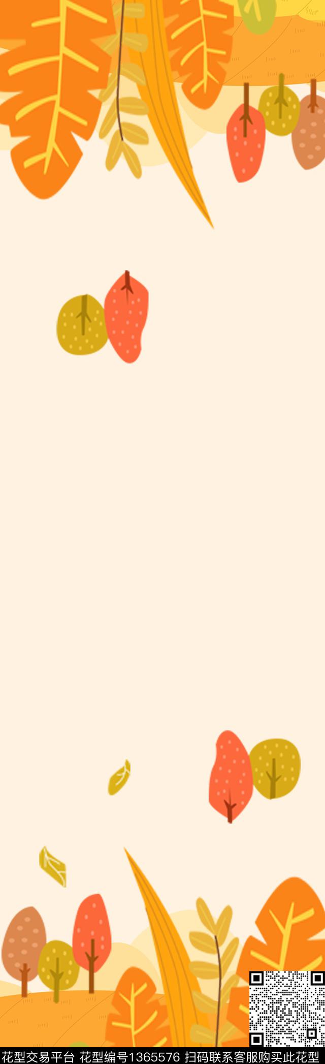 几何花卉绿植树叶大牌风传统印花华亿平台下载（图片编号: 1365576） - 瓦栏（Walan）