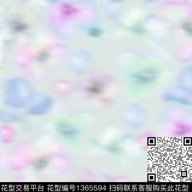 水彩花卉大牌风数码印花华亿平台下载（图片编号: 1365594） - 瓦栏（Walan）