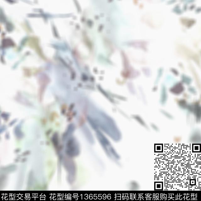 水彩花卉大牌风数码印花华亿平台下载（图片编号: 1365596） - 瓦栏（Walan）