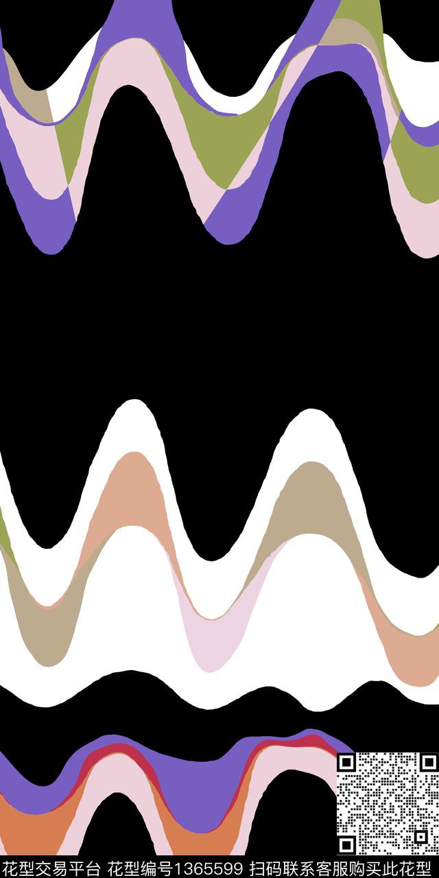 几何大牌风条纹传统印花华亿平台下载（图片编号: 1365599） - 瓦栏（Walan）