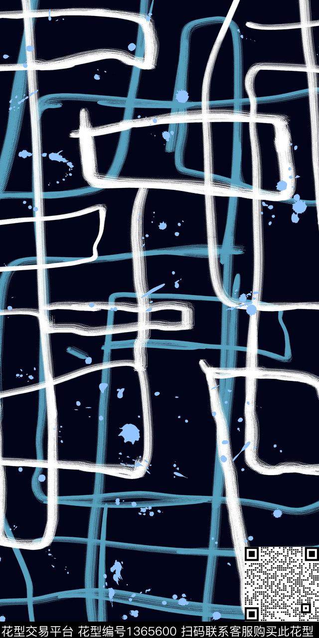 几何肌理格子传统印花华亿平台下载（图片编号: 1365600） - 瓦栏（Walan）