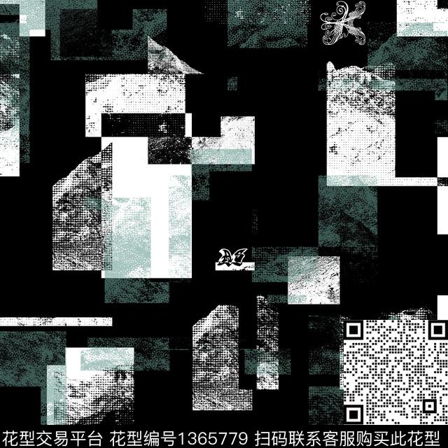 几何抽象男装大牌风传统印花华亿平台下载（图片编号: 1365779） - 瓦栏（Walan）