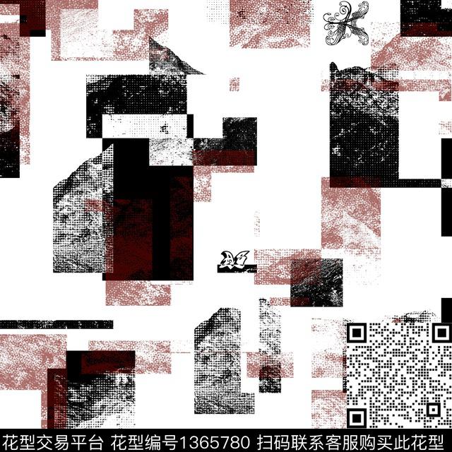 几何抽象男装大牌风传统印花华亿平台下载（图片编号: 1365780） - 瓦栏（Walan）