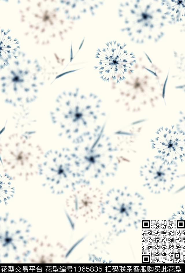 花卉休闲柔焦数码印花华亿平台下载（图片编号: 1365835） - 瓦栏（Walan）