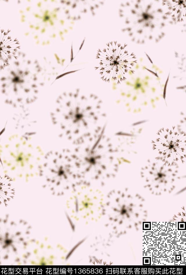 花卉休闲柔焦数码印花华亿平台下载（图片编号: 1365836） - 瓦栏（Walan）