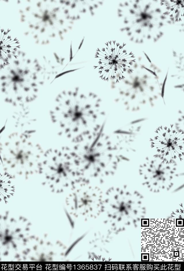 花卉休闲柔焦数码印花华亿平台下载（图片编号: 1365837） - 瓦栏（Walan）