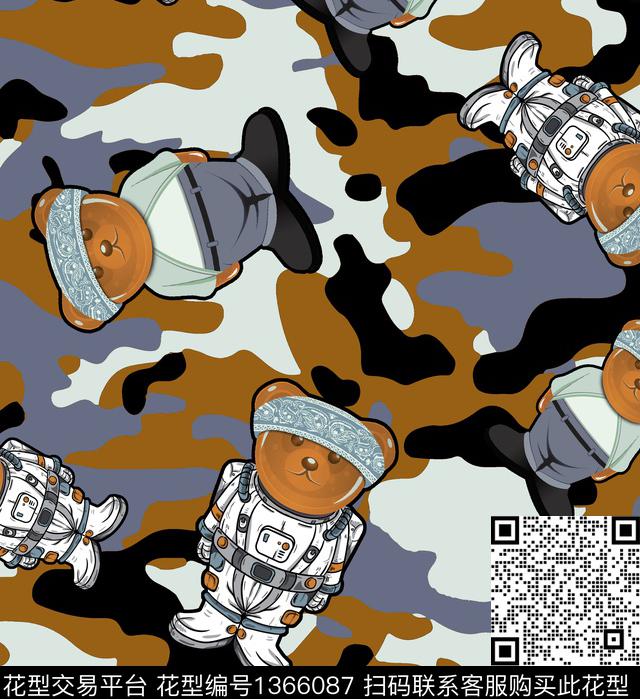 字母迷彩卡通人物数码印花华亿平台下载（图片编号: 1366087） - 瓦栏（Walan）