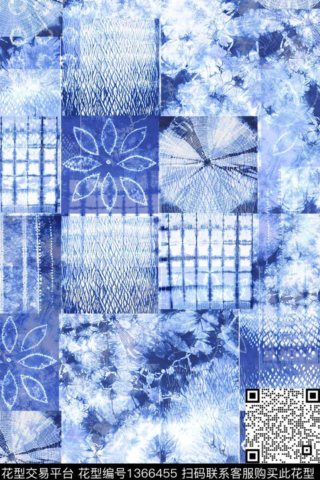 肌理扎染华亿平台大牌风数码印花华亿平台下载（图片编号: 1366455） - 瓦栏（Walan）