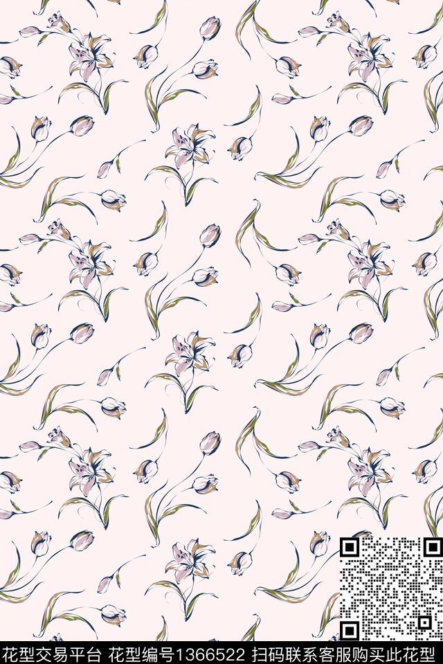 时尚复古花卉传统印花华亿平台下载（图片编号: 1366522） - 瓦栏（Walan）