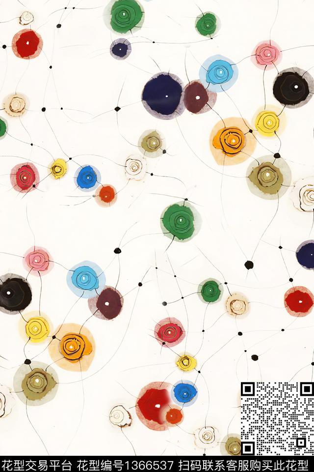 几何童装波点数码印花华亿平台下载（图片编号: 1366537） - 瓦栏（Walan）