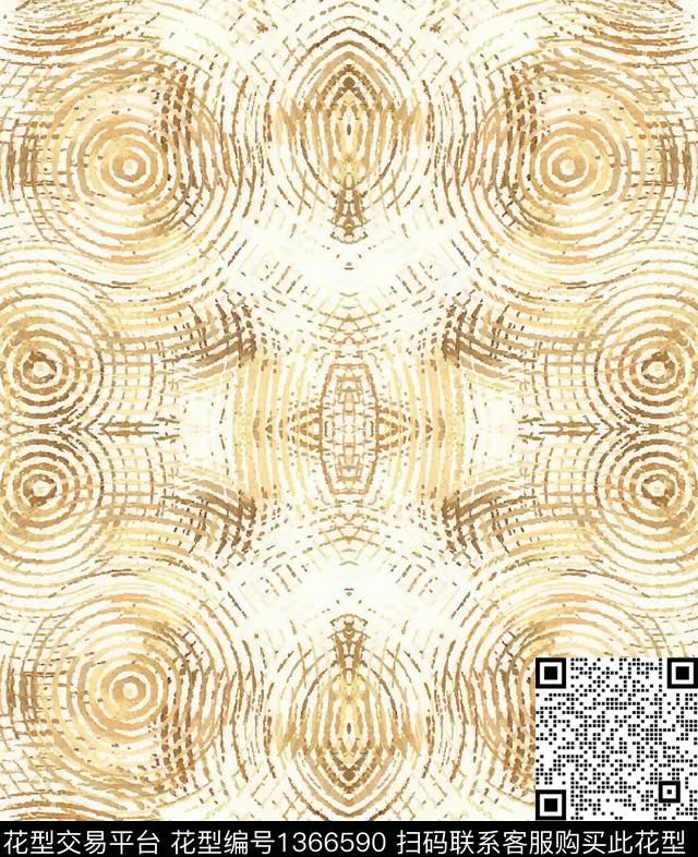 定位花复古条纹传统印花华亿平台下载（图片编号: 1366590） - 瓦栏（Walan）