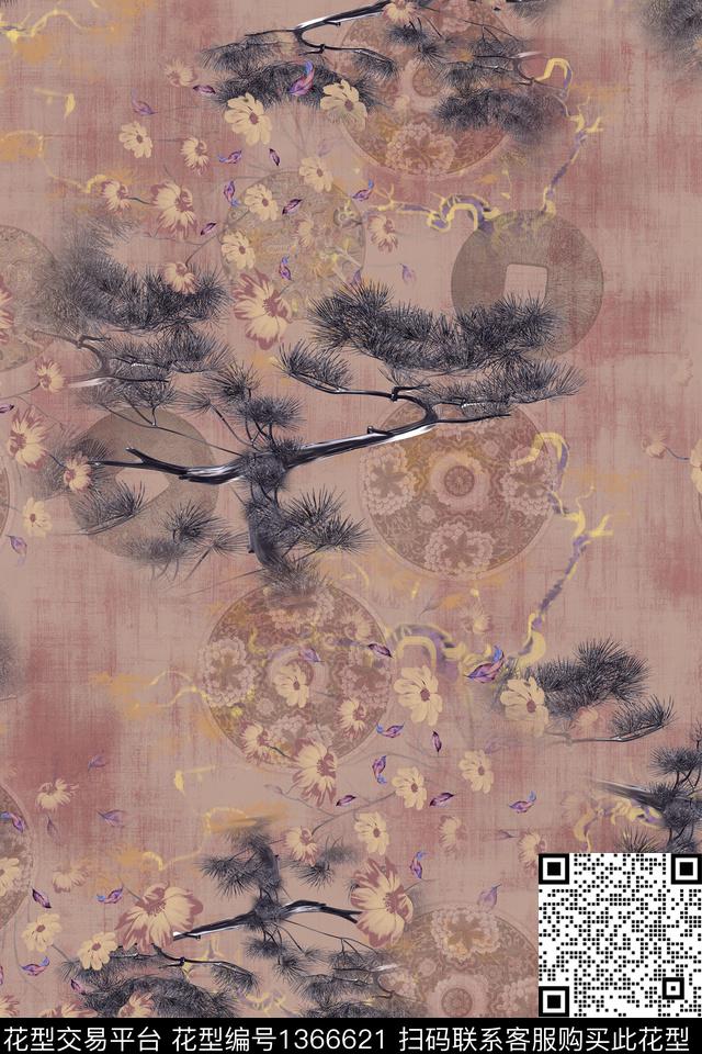 连衣裙女装棉麻传统印花华亿平台下载（图片编号: 1366621） - 瓦栏（Walan）