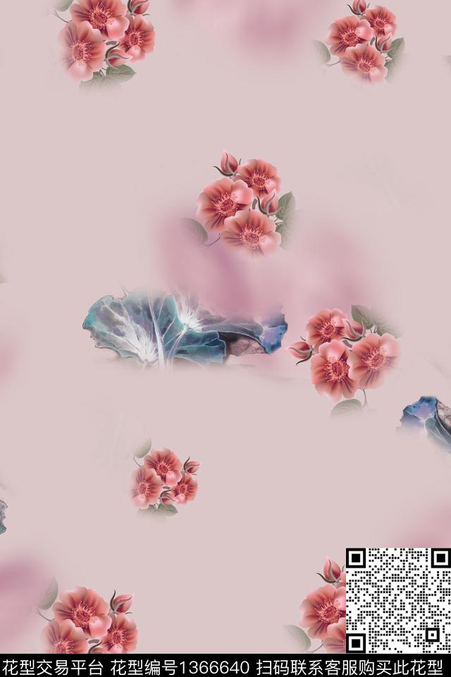 女装复古中国风数码印花华亿平台下载（图片编号: 1366640） - 瓦栏（Walan）