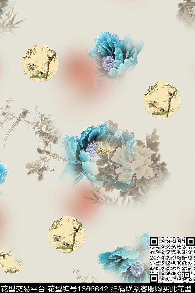 连衣裙女装旗袍传统印花华亿平台下载（图片编号: 1366642） - 瓦栏（Walan）