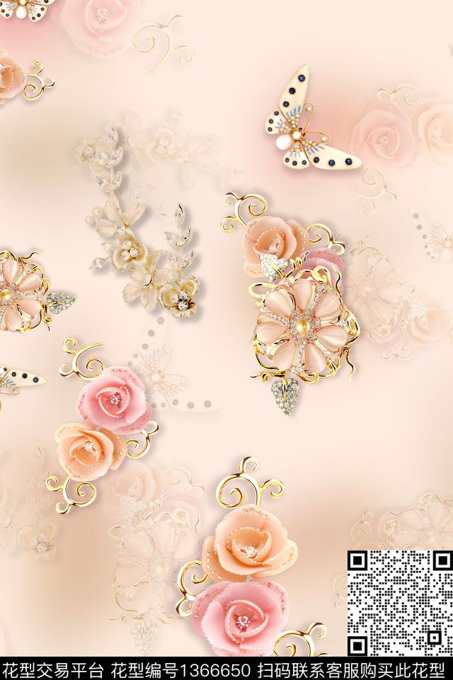 连衣裙女装旗袍数码印花华亿平台下载（图片编号: 1366650） - 瓦栏（Walan）