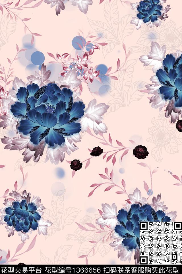 连衣裙女装旗袍数码印花华亿平台下载（图片编号: 1366656） - 瓦栏（Walan）