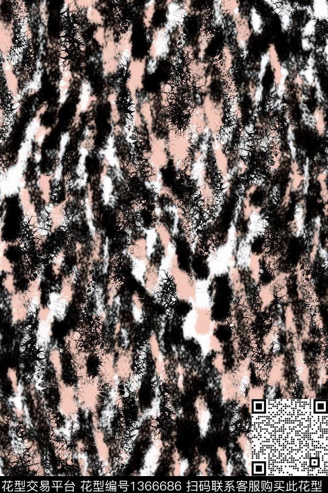 抽象男装户外家居服数码印花华亿平台下载（图片编号: 1366686） - 瓦栏（Walan）