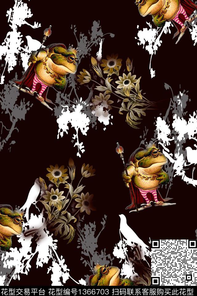 蛤蟆大牌风数码印花华亿平台下载（图片编号: 1366703） - 瓦栏（Walan）