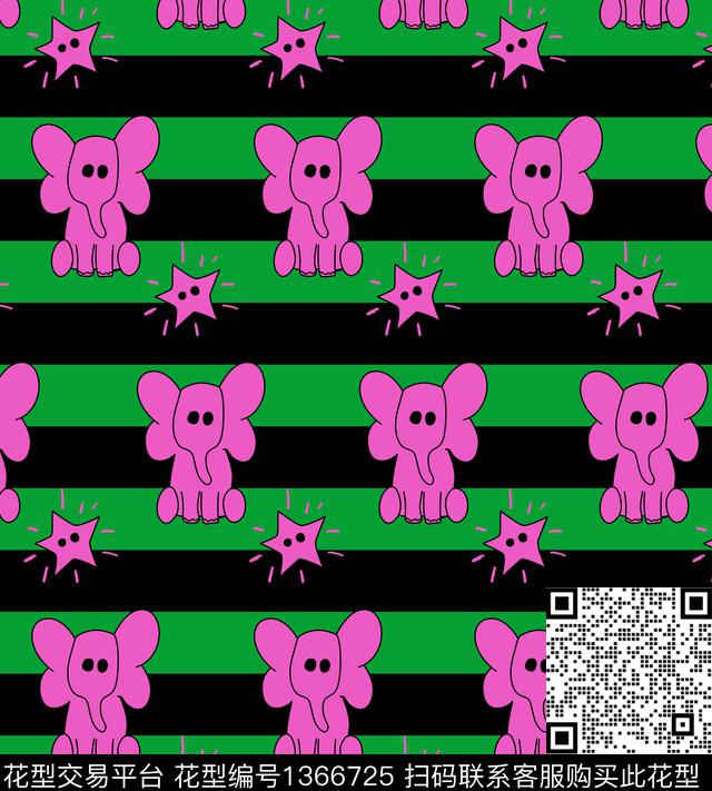 童装抽象卡通传统印花华亿平台下载（图片编号: 1366725） - 瓦栏（Walan）