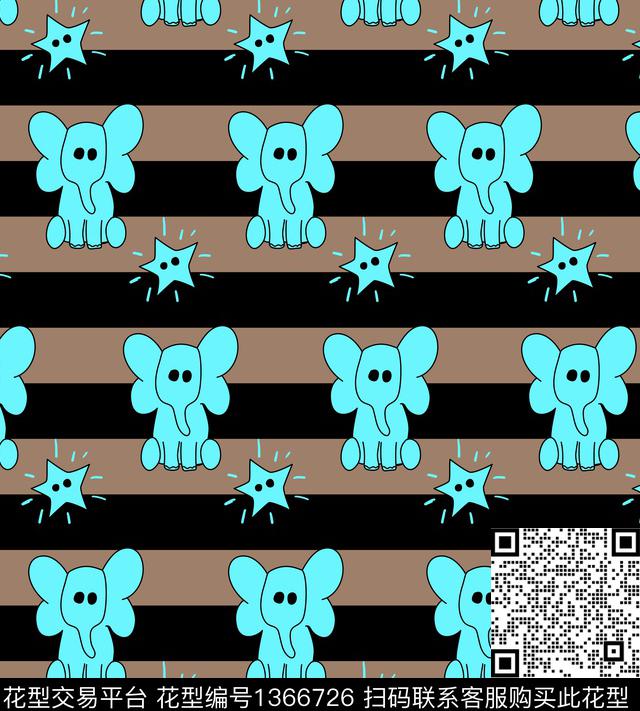 童装抽象卡通传统印花华亿平台下载（图片编号: 1366726） - 瓦栏（Walan）