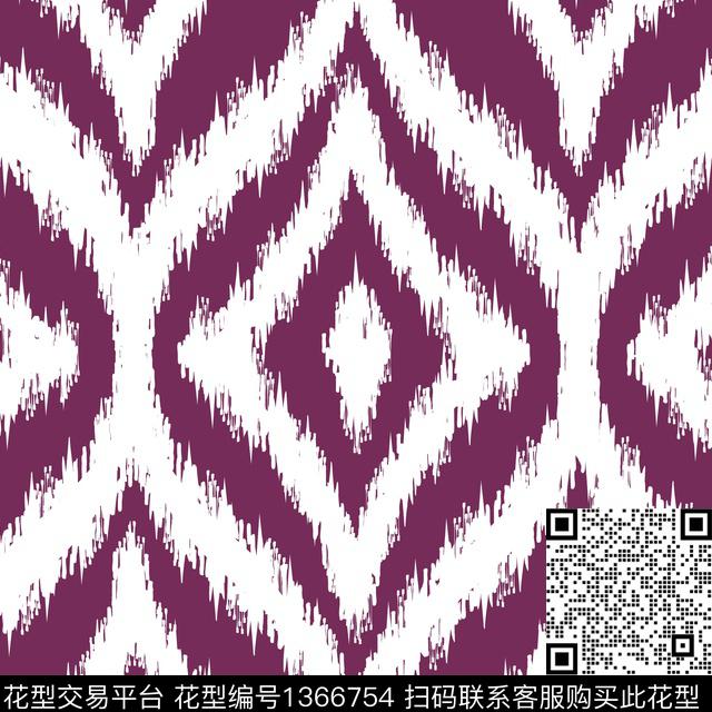 几何花纹图案传统印花华亿平台下载（图片编号: 1366754） - 瓦栏（Walan）