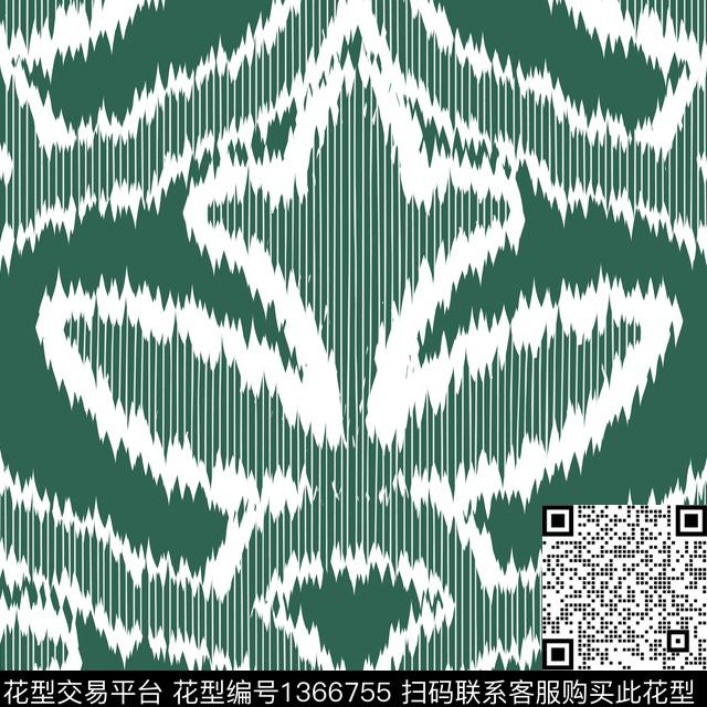 几何花纹图案传统印花华亿平台下载（图片编号: 1366755） - 瓦栏（Walan）