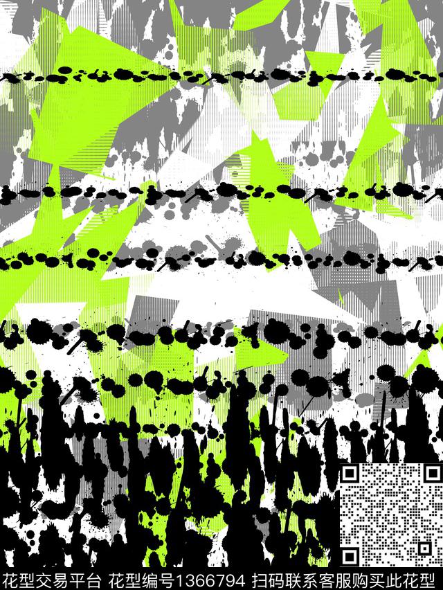 几何男装抽象男装传统印花华亿平台下载（图片编号: 1366794） - 瓦栏（Walan）