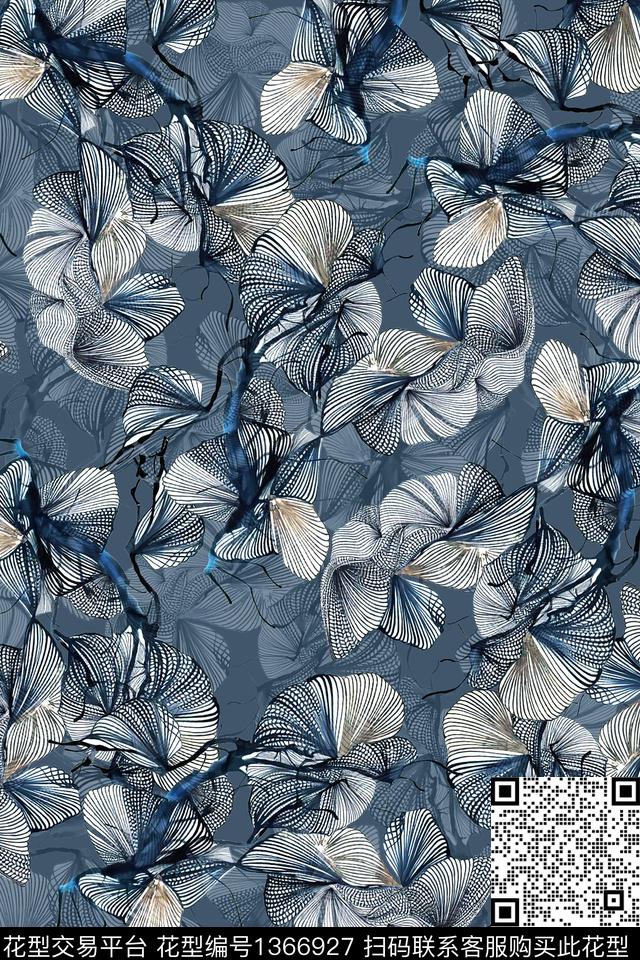 几何肌理雪纺数码印花华亿平台下载（图片编号: 1366927） - 瓦栏（Walan）