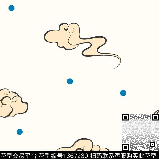 时尚祥云大牌风传统印花华亿平台下载（图片编号: 1367230） - 瓦栏（Walan）