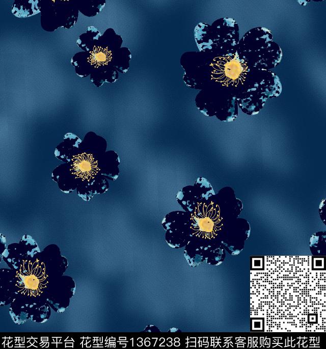连衣裙女装花卉数码印花华亿平台下载（图片编号: 1367238） - 瓦栏（Walan）