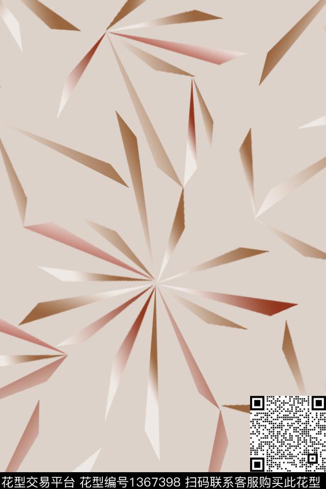 几何大牌风素雅数码印花华亿平台下载（图片编号: 1367398） - 瓦栏（Walan）