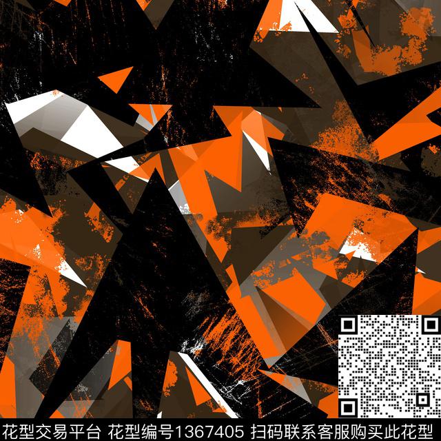 几何抽象男装大牌风传统印花华亿平台下载（图片编号: 1367405） - 瓦栏（Walan）