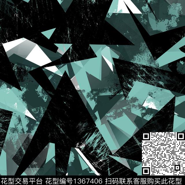 几何抽象男装大牌风传统印花华亿平台下载（图片编号: 1367406） - 瓦栏（Walan）