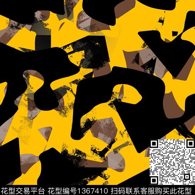 几何抽象男装大牌风传统印花华亿平台下载（图片编号: 1367410） - 瓦栏（Walan）